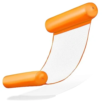 Abbildung von Balinco aufblasbare Hängematte Erwachsene, Wasserspielzeug Kinder, Luftmatratze Wasser, Wassermatratze, Relaxmatte, Wasserhängematte, Poolparty (Orange)