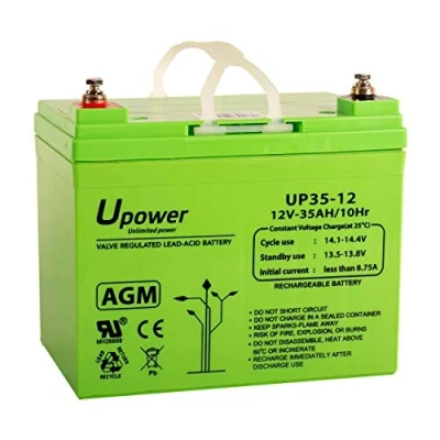 Abbildung von U Power Hermetische AGM Blei Säure Batterie 35Ah 12V Akkus Metrische Schraubklemme M6