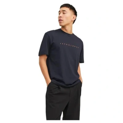Abbildung von Jack &amp; Jones Jjestar TEE SS Tshirt print, Herren, Größe: XS, Dark navy