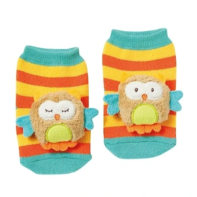 Abbildung von Fehn Rasselsocken Baby Eule Babysocken mit Rassel Funktion Socken zur Förderung der Motorik Babykleidung ideal als Erstlingssöckchen Lernspielzeug für Babys &amp; Kinder von 0 12 Monaten