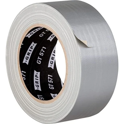 Abbildung von GRIP Eventbasics Gaffa Tape silber 50 mm x 25 m, Profi Gewebeband GT 571, sehr hohe Klebkraft, gewebeverstärktes Allround Klebeband zum Reparieren, Bündeln und Befestigen