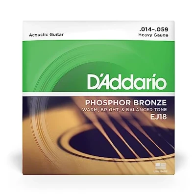 Abbildung von D&#039;Addario Gitarrensaiten Westerngitarre Akustikgitarre Acoustic Guitar Strings EJ18 Heavy, 14 59 1 Stück