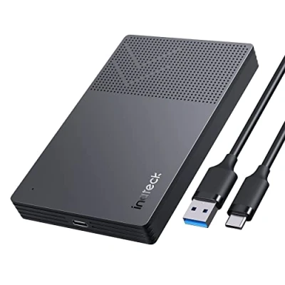 Abbildung von Inateck USB 3.2 Gen 2 Festplattengehäuse mit Silikon Hülle für 2,5 Zoll SSDs und HDDs, bis zu 6Gbps, UASP, FE2016