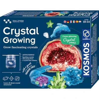 Abbildung von Kosmos 616854 Crystal Growing Kristalle züchten Experimentier Set für Kinder mit mehrsprachiger Anleitung (DE, EN, FR, IT, ES, NL)