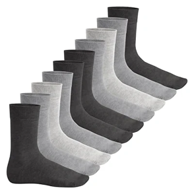 Abbildung von Footstar Herren &amp; Damen Baumwollsocken (10 Paar) Klassische Socken aus Baumwolle Everyday! Classic Grey 39 42