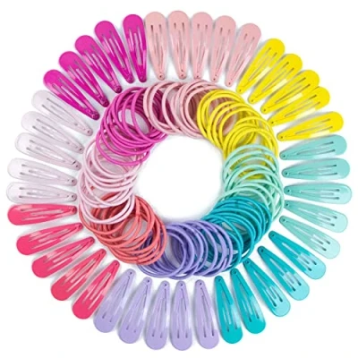 Abbildung von Papierdrachen 120 Haarspangen und Haargummis für lange dicke Haare langlebig robust Kinderspängchen Haarschmuck in praktischer Aufbewahrungs Box vielen Farben ⌀ 3,5 cm