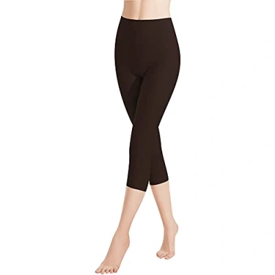 Abbildung von Libella 1er Pack Damen Leggings 3/4 Hose aus Baumwolle Capri mit Hohe Taille bunt Slim Fit Fitnesshose Mehrfarbig 4161 Braun 3XL