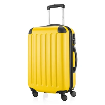 Abbildung von HAUPTSTADTKOFFER SPREE Handgepäck Hartschalen Koffer Trolley Rollkoffer Reisekoffer, 4 Doppel Rollen, 55 cm, 42 L, Gelb