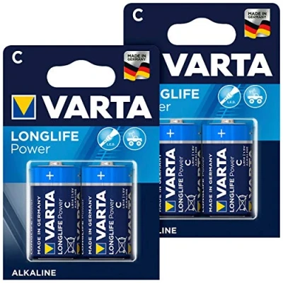 Abbildung von Varta Longlife Power Alkaline Batterie, Typ Baby/C / LR14, 1,5 V, 4er Set