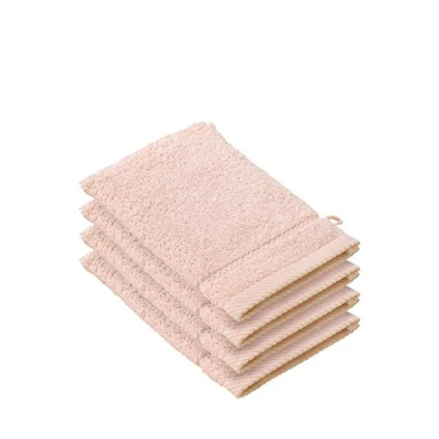 Abbildung von De Witte Lietaer 194686 Stephanie Waschlappen, Baumwolle, 4er Pack, Pastellrosa, 15 x 22 1 cm