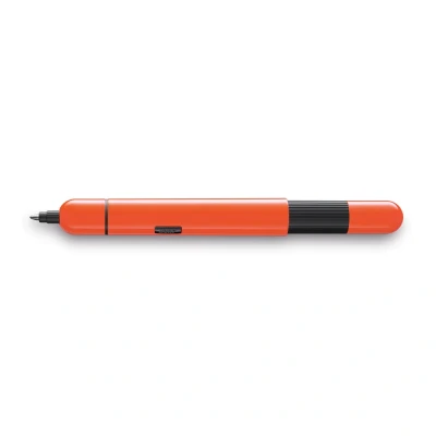 Abbildung von Lamy pico laser orange Kugelschreiber Innovativer Pocket Pen Kuli mit einem Klick in Full Size Gehäuse aus Metall &amp; Strichbreite M inkl. Compactmine 22 schwarz