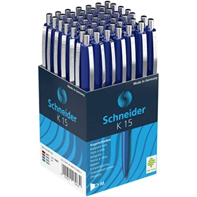 Abbildung von Schneider 3083 K15 Druckkugelschreiber (dokumentenecht, Strichstärke: M, Schreibfarbe: blau) 50 Stück, blau