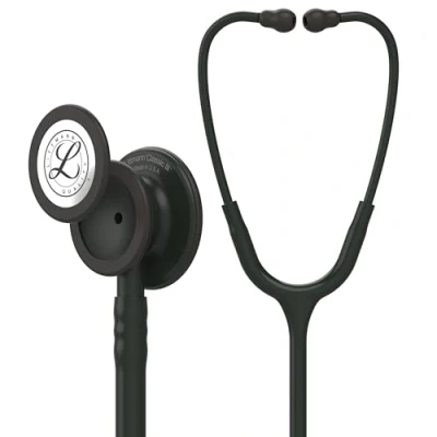 Abbildung von 3M Littmann Classic III Stethoskop zur Überwachung, 5803, Black Edition Bruststück, schwarzer Schlauch, 69 cm