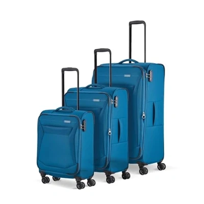 Abbildung von Travelite Chios 4w L/M/S Petrol Koffer mit 4 Rollen Weichgepäck