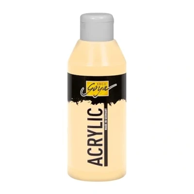 Abbildung von KREUL 84229 Solo Goya Acrylic beige, 250 ml Flasche, cremige vielseitig einsetzbare Acrylfarbe in Studienqualität, auf Wasserbasis, schnell und matt trocknend, gut deckend, wasserfest