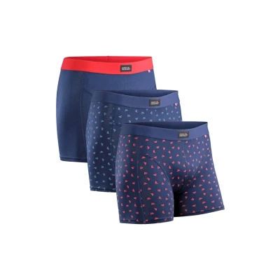 Abbildung von Danish Endurance Classic 3 PACK Panties, Herren, Größe: 3XL, Multicolor (blue red, logo blue, red)
