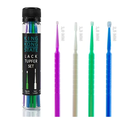 Abbildung von Lacktupfer 20er Set von KING KONG STATE l mit 4 Größen 1,0 mm bis 2,5 superfein, fein, regulär, grob