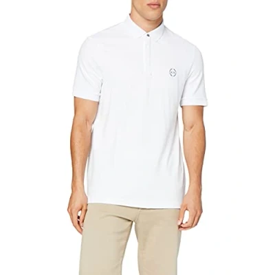 Abbildung von Armani Exchange Herren Elegance Poloshirt, Weiß, M