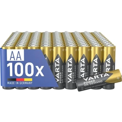 Abbildung von VARTA Power on Demand AA Mignon Batterien 100er Pack Vorratspack in umweltschonender Verpackung smart, flexibel und leistungsstark z.B. für Computerzubehör, Smart Home Geräte [Exklusiv bei Amazon]