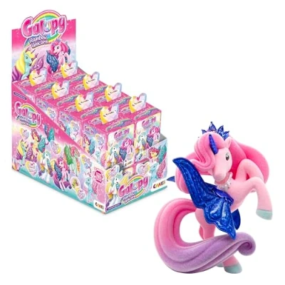 Abbildung von Galupy Unicorn Rainbow 16er Pack Einhorn Spielzeug zu Sammeln, Figuren mit Glitzerflügeln &amp; Swarovski Kristal