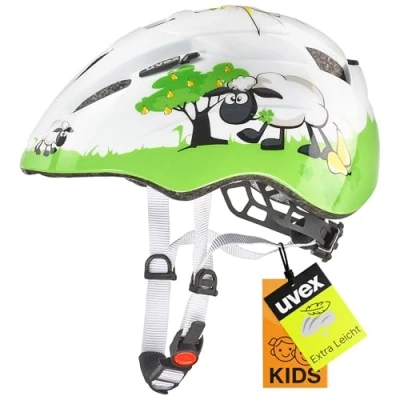 Abbildung von uvex kid 2 leichter Fahrradhelm für Kinder individuelle Größenanpassung erweiterbar mit LED Licht dolly 46 52 cm