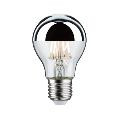 Abbildung von Paulmann 28670 LED Lampe Filament AGL 6,5W Leuchtmittel Kopfspiegel Silber 2700K Warmweiß E27, 1 Stück (1er Pack)