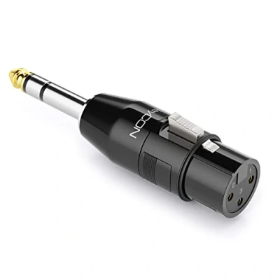 Abbildung von deleyCON Audio Adapter XLR auf 6,3mm Stereo Klinke Buchse 6,35mm TRS Stecker für 3 Pin Kabel Mikrofon Lautsprecher Mischpult Musikinstrument Tonstudio