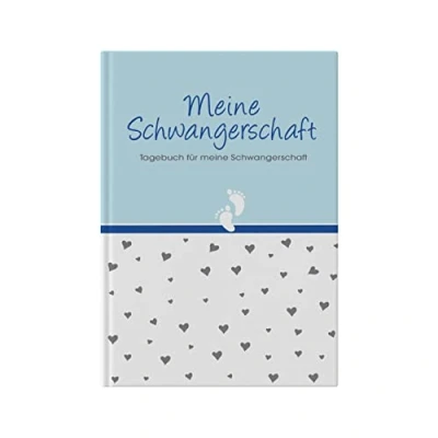 Abbildung von Schwangerschaftstagebuch Tagebuch für die Schwangerschaft zum selber eintragen I Geschenk Schwangere Blau