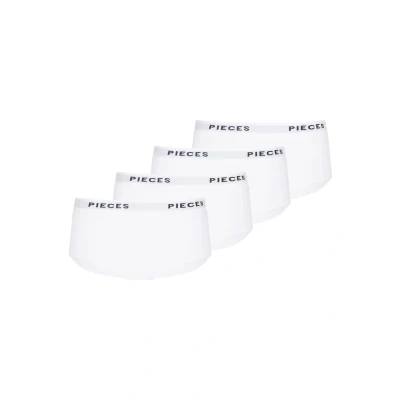 Abbildung von Pieces Pclogo LADY Solid 4 PACK Panties, Damen, Größe: Small, Bright white