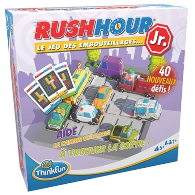 Abbildung von Ravensburger ThinkFun Rush Hour Junior Logikspiel Puzzlespiel Stau 40 Herausforderungen 4 Stufen 1 Spieler oder mehr ab 5 Jahren Unisex französische Version