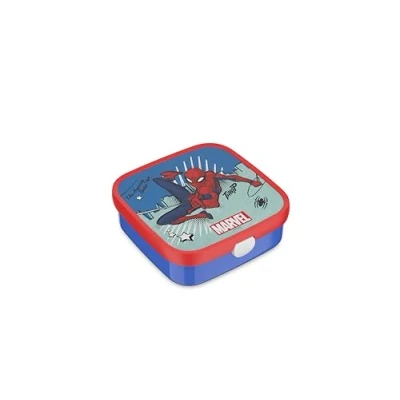 Abbildung von Mepal Bento Brotdose Groß Campus Lunchbox für Kinder Inklusive 2 auslaufsicheren Fächern &amp; Gabel Fach ist mikrowellengeeignet 2x 200 + 1250 ml Spiderman