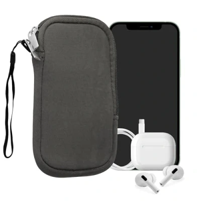Abbildung von kwmobile Handytasche für Smartphones S 4,5&quot; Neopren Handy Hülle Stone Dust Tasche 14,4 x 8,3 cm Innenmaße