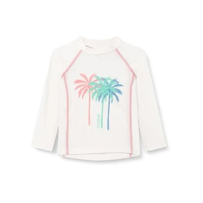 Abbildung von Playshoes UV Schutz Bade Shirt Unisex Kinder Schwimmshirt Badebekleidung, Palmen Ecru Langarm, 122/128