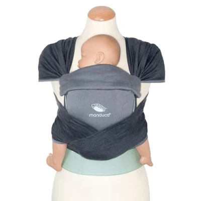 Abbildung von manduca Twist Babytrage Leichte und einfache mit Kängurutasche weichem Bauchgurt für Neugeborene von der Geburt bis zu 15 kg Bio Baumwolle