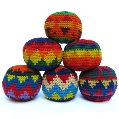 Abbildung von Siesta Hacky Sack Ball Footbag Haggysack Hackisack Bälle Häckisäck Kickbälle Jonglierbälle (6er Set)