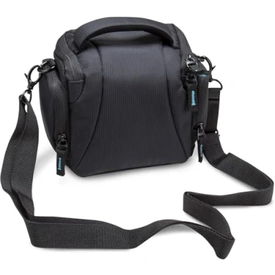 Abbildung von Bodyguard DSLM Foto/Kamera Tasche System L mit Zubehörfächern und Tragegurt schwarz passend für Bridgekamera oder Systemkamera