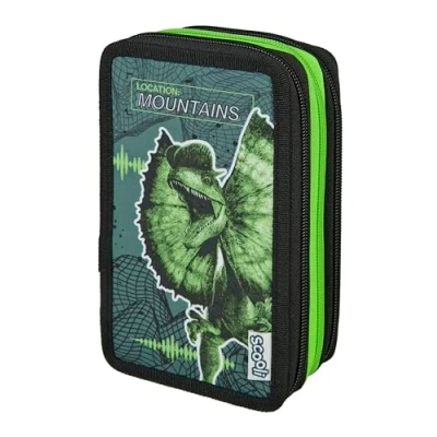 Abbildung von Scooli Tripledecker Schüleretui Jurassic World Großes mit hochwertigen Stiften praktisch und funktional für die Schule unterwegs hochwertige Qualität ab 6 Jahren