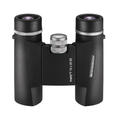 Abbildung von Eschenbach Optik Fernglas Trophy F 10x25 ED faltbar, platzsparend, großes Sehfeld, wetterfest, schwarz