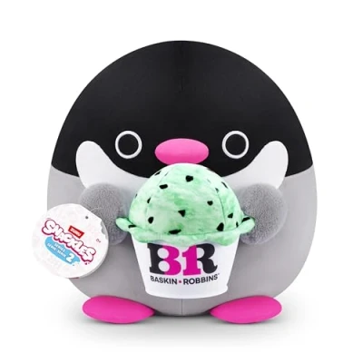 Abbildung von Snackles 77605G, Penguin (Baskin Robbin), Series 2, großes Plüschspielzeug, Small (20 cm)