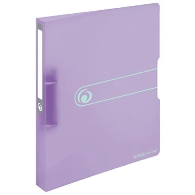 Abbildung von Herlitz 11409034 Ringbuch, A4, 2 Ringe, 25mm, PP Folie flieder, transparent