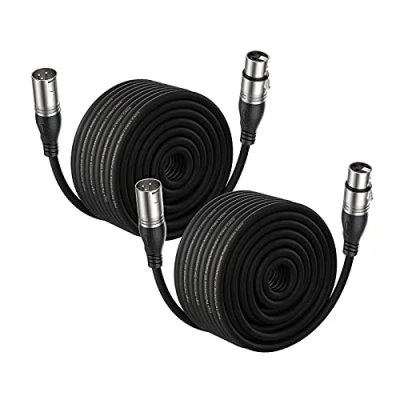 Abbildung von EBXYA XLR Kabel Stecker auf Buchse 30M/100FT 2Pack DMX Mikrofonkabel 3 poliges symmetrisches