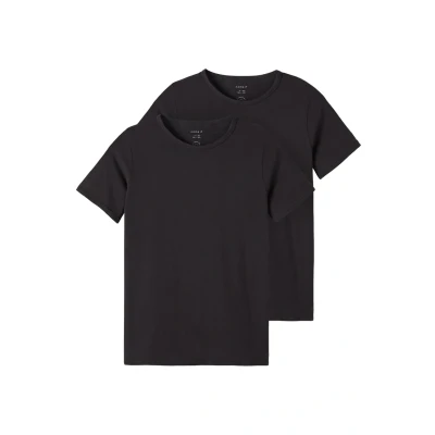 Abbildung von Name it NKMT SLIM 2PACK Tshirt basic für Kinder, Größe: 134/140, Black
