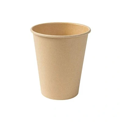 Abbildung von BIOZOYG 50 Stück Kaffeebecher Pappbecher 250ml / 10 oz Ø 90 mm braun Einwegbecher plastikfrei Becher aus nachhaltiger Forstwirtschaft Einweg