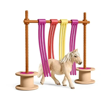 Abbildung von schleich 42484 Pony Flattervorhang, für Kinder ab 3+ Jahren, FARM WORLD Spielset