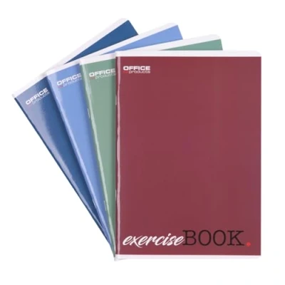 Abbildung von OFFICER PRODUCTS Schulheft/Format A5 80/80 Blatt Kariert/Mixed 4er Packung 4 Stück/Packung Motive Sortiert/Für Junge Leute Kinder/mit Rand/Weiße Karten/Blau Kariert