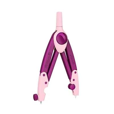 Abbildung von Pelikan Zirkel griffix, ideal für die Schule, ergonomische Form, inkl. Ersatzminen &amp; Anspitzer, Sweetberry