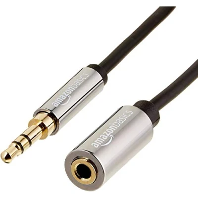 Abbildung von Amazon Basics Stereo Audio Verlängerungskabel für Stecker und Buchse, 3,5 mm, 7,6 m