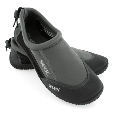 Abbildung von SEAC Splash, Strandschuhe für Erwachsene und Kinder, schnell trocknend, Schuhe Meer, Strand Pool, grau/schwarz, 38