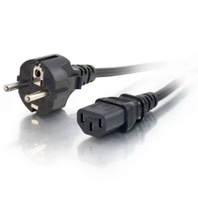 Abbildung von C2G 2M Stromkabel (IEC320C13 to CEE 7/7 Schuko) 6 Foot Netzkabel für Computer und Monitor