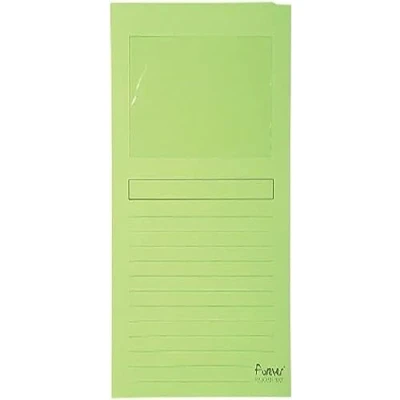 Abbildung von Exacompta 50107E Fenstermappen Packung, 100 Stück, mit Organisationsdruck aus Recycling Karton 120 g, forever, Din A4, hellgrün